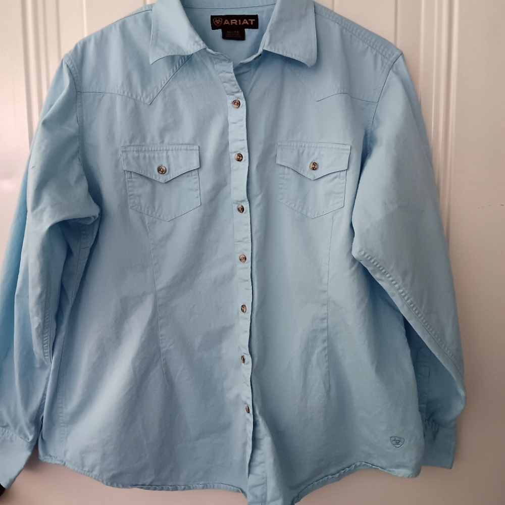 Ariat Light Blue Button-Up Shirt